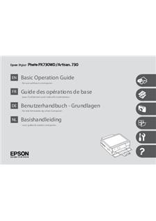 Epson PX 730 WD Stylus Photo manual. Camera Instructions.